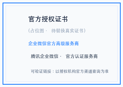企业微信官方高级服务商授权证书（占位待替换）